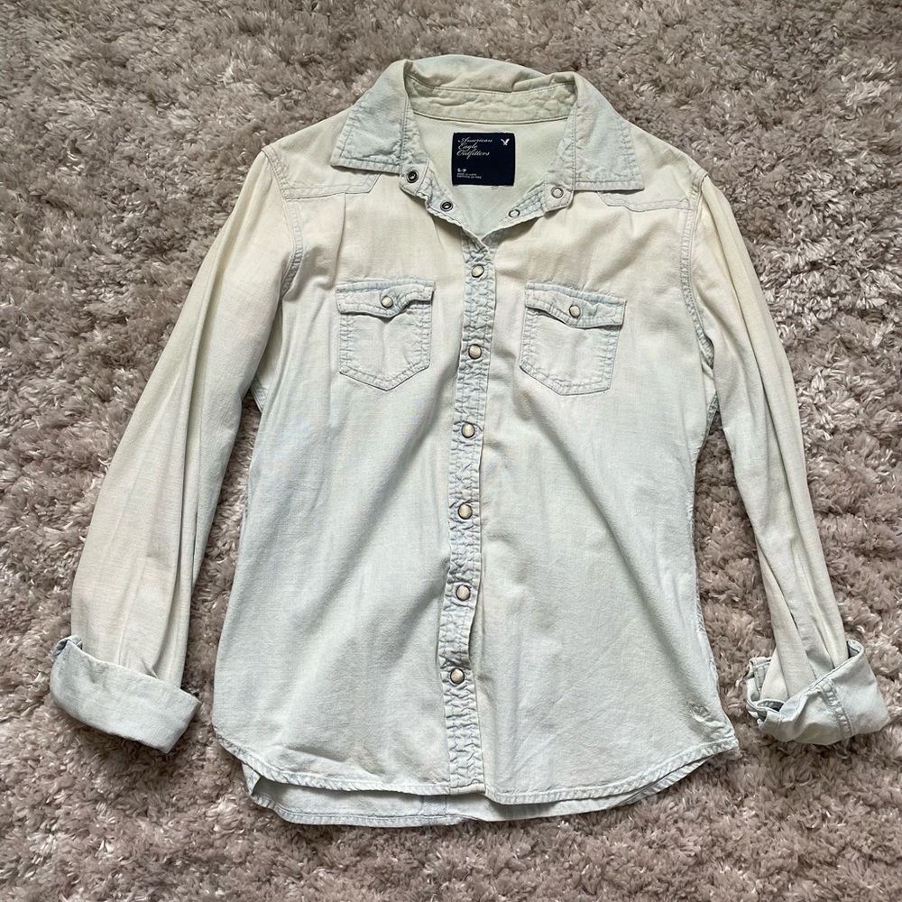 Jean button down shirt